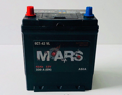 Аккумулятор 42Ач 350А 12V оп Азия - Mars Asia - 196*134*226